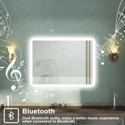 AVER-GROWTH Bathroom Led Mirror With Bluetooth 3 Colour Lights Anti-Fog Touch/wall Switch Vertical/horizontal Brightness Memory 700X500mm - thumbnail 3