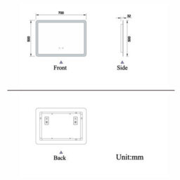 AVER-GROWTH Bathroom Led Mirror With Bluetooth 3 Colour Lights Anti-Fog Touch/wall Switch Vertical/horizontal Brightness Memory 700X500mm - thumbnail 9