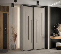 Arte Elegant Dakota Viii Sliding Door Wardrobe 1400mm - Compact Storage With Hanging Rails And Shelves H2350mm D600mm - thumbnail 2