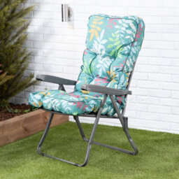 Alfresia Alexandra Green Leaf Classic Recliner Garden Cushion - thumbnail 4