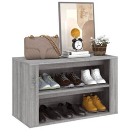 Berkfield Shoe Rack Grey Sonoma 75X35X45 Cm Engineered Wood - thumbnail 4