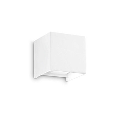Ideal Lux Atom 2 Light Integrated Led Outdoor Up Down Wall Lamp White 1050Lm 3000K Ip54