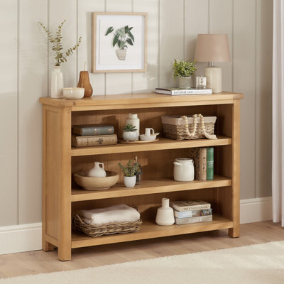 The Furniture Market Marbury Oak Wide Low Large Bookcase - image 1