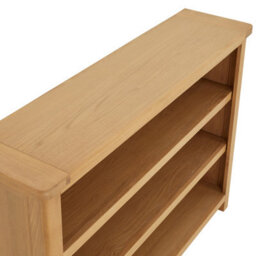 The Furniture Market Marbury Oak Wide Low Large Bookcase - thumbnail 5