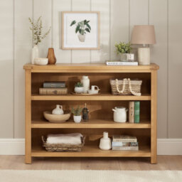 The Furniture Market Marbury Oak Wide Low Large Bookcase - thumbnail 2