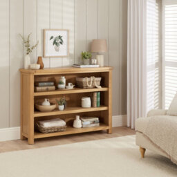 The Furniture Market Marbury Oak Wide Low Large Bookcase - thumbnail 3