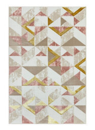 Pink Modern Geometric Easy To Clean Rug For Dining Room Bedroom & Living Room-120Cm X 170Cm - thumbnail 7
