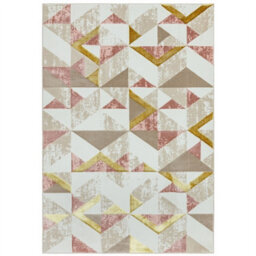 Pink Modern Geometric Easy To Clean Rug For Dining Room Bedroom & Living Room-120Cm X 170Cm - thumbnail 5