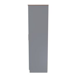 Sevilla Ready Assembled Traditional Matt Dusk Grey & Oak Large Triple Wardrobe With 1 Mirror Door (H)1825mm (W)1110mm (D)530mm - thumbnail 7