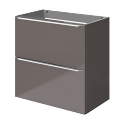 GoodHome Imandra Slimline Gloss Warm Grey Wall-Mounted Bathroom Cabinet (H) 600mm (W) 600mm