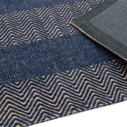Navy Blue Geometric Graphics Modern Handmade Easy To Clean Rug For Bed Room Living Room And Dining Room-120Cm X 170Cm - thumbnail 5