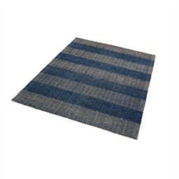 Navy Blue Geometric Graphics Modern Handmade Easy To Clean Rug For Bed Room Living Room And Dining Room-120Cm X 170Cm - thumbnail 3
