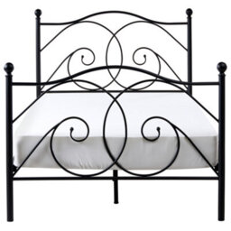 Beliani Bed Metal Dinard 120 X 200 Cm (Eu Small Double) Black - thumbnail 5