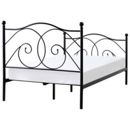 Beliani Bed Metal Dinard 120 X 200 Cm (Eu Small Double) Black - thumbnail 6