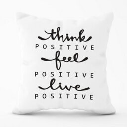 Warren Reed Designer Think Positive, Feel Positive, Live Positive Cushions 60Cm X 60Cm - thumbnail 1