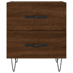 Berkfield Modern Bedside Cabinet Brown Oak 40X35X47.5 Cm Engineered Wood - thumbnail 6