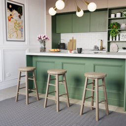 Lassic Chef Vida Wooden Revolving Bar Stool Breakfast Bar - thumbnail 2