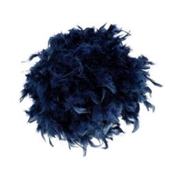 Happy Homewares Eye-Catching And Modern Small Navy Blue Feather Decorated Pendant Lighting Shade - thumbnail 3