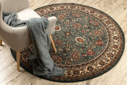 RugsX Wool Carpet Kashqai 4362 410 Circle Ornament Green / Beige  Circle 160 Cm - thumbnail 5