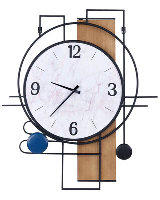 Wyld And Coco Luxe Living Multicolour Mdf Wall Clock 60X70 Cm Irregular Shape - image 1
