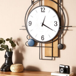 Wyld And Coco Luxe Living Multicolour Mdf Wall Clock 60X70 Cm Irregular Shape - thumbnail 2