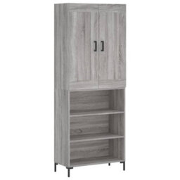 Berkfield Highboard Grey Sonoma 69.5X34X180 Cm Engineered Wood - thumbnail 2