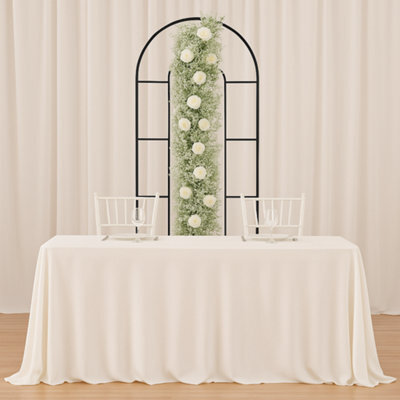 Sandra Chaircovers Gypsophila Collection, 200Cm X 35Cm, Single, Ivory Artificial Baby Breath Top Table Flower Arrangement, Wedding Decor - image 1