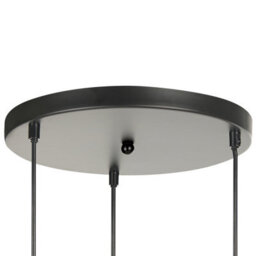 Wyld And Coco Glamluxe Three-Light Pendant Lamp With Multicolour Glass And Painted Iron Frame, W43 X D43 X H122Cm - thumbnail 6