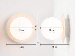 Houseof Frosted Glass Opal Ball Shade Disk Wall Light Bathroom Compatible - Off White Sand - thumbnail 6
