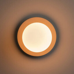 Houseof Frosted Glass Opal Ball Shade Disk Wall Light Bathroom Compatible - Off White Sand - thumbnail 4