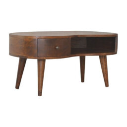 Artisan Furniture Nordic Style Chestnut Wave Coffee Table - thumbnail 1