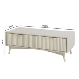 Monza Coffee Table With Fluted Drawers Pale Ash - thumbnail 9
