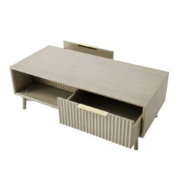Monza Coffee Table With Fluted Drawers Pale Ash - thumbnail 8