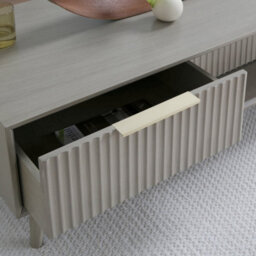 Monza Coffee Table With Fluted Drawers Pale Ash - thumbnail 5