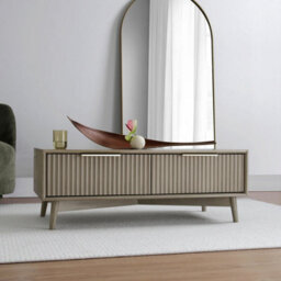 Monza Coffee Table With Fluted Drawers Pale Ash - thumbnail 1
