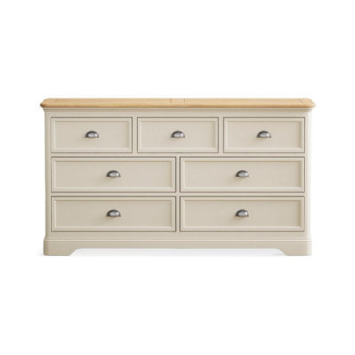 Furniture 48 Ashton Oak And Cream Painted Wide Chest Of Drawers