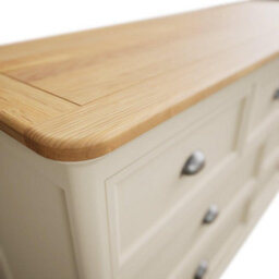 Furniture 48 Ashton Oak And Cream Painted Wide Chest Of Drawers - thumbnail 4