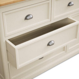 Furniture 48 Ashton Oak And Cream Painted Wide Chest Of Drawers - thumbnail 3