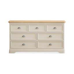Furniture 48 Ashton Oak And Cream Painted Wide Chest Of Drawers - thumbnail 1