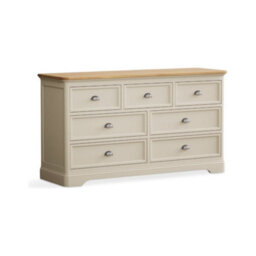 Furniture 48 Ashton Oak And Cream Painted Wide Chest Of Drawers - thumbnail 2