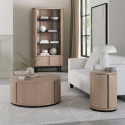 Xample Bentley Designs Vega Scandi Light Oak Side Table, White Oak Veneer, Wooden End Table With Lower Shelf, Living Room Furniture - thumbnail 7