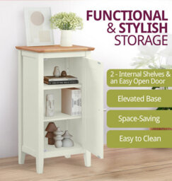 Hallowood Furniture Clifton Oak Painted Small Cupboard - thumbnail 5