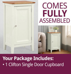 Hallowood Furniture Clifton Oak Painted Small Cupboard - thumbnail 7
