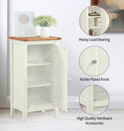 Hallowood Furniture Clifton Oak Painted Small Cupboard - thumbnail 4