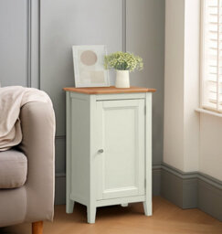 Hallowood Furniture Clifton Oak Painted Small Cupboard - thumbnail 1