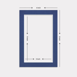 Ak Frames 6X4 Blue Picture Mounts To Fit 5X3 Aperture Size - Mount Board Only (No Frame Included) - thumbnail 3