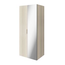 GoodHome Atomia Freestanding Matt Oak Effect Particle Board Mirrored Wardrobe (H)1875mm (W)750mm (D)580mm - thumbnail 2