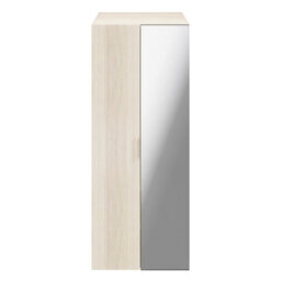 GoodHome Atomia Freestanding Matt Oak Effect Particle Board Mirrored Wardrobe (H)1875mm (W)750mm (D)580mm - thumbnail 1