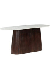 Farleigh Oval White Marble Dining Table 170Cm With Storage - thumbnail 2