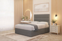 Somnior Beds Somnior Chambery Silver Linen Hybrid Pocket Sprung Orthopaedic Divan Bed Set With Upholstered Headboard - thumbnail 4